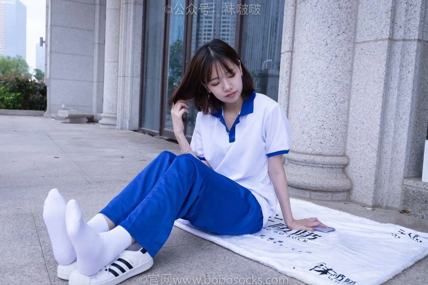 [BoBoSocks袜啵啵]NO.022 小甜豆-校服、贝壳头、白棉袜、肉丝 [140P]插图9